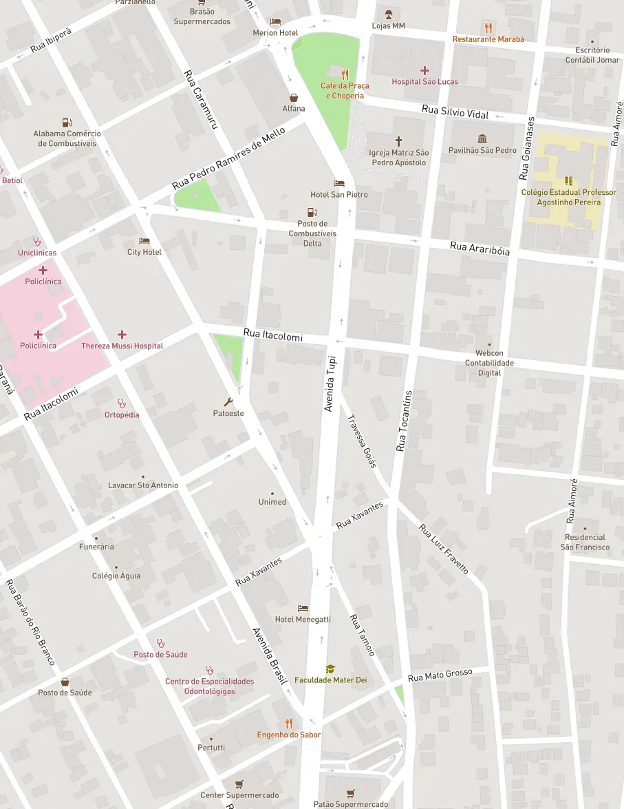 Foto aérea da cidade de pato branco